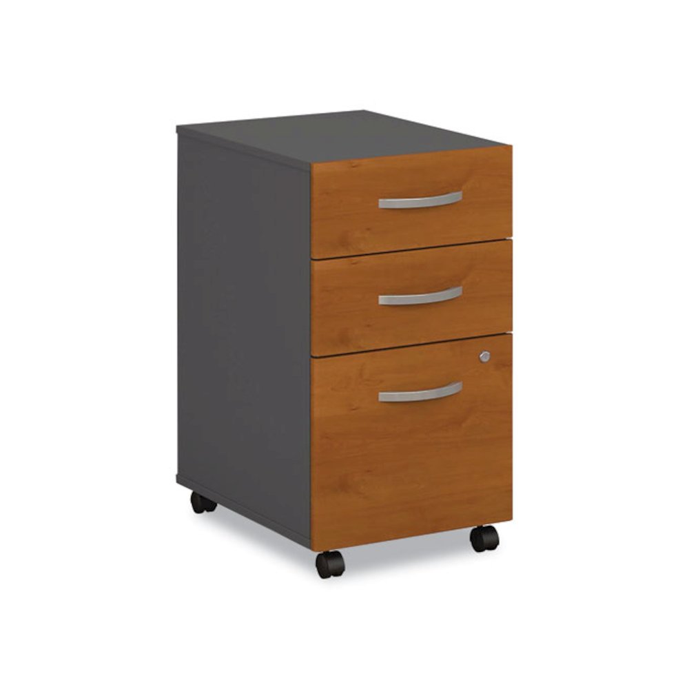 Series C Mobile Pedestal File, Left/Right, 3-Drawers: Box/Box/File, Legal/Letter/A4/A5, Cherry/Gray, 15.75" x 20.25" x 27.88". Picture 1