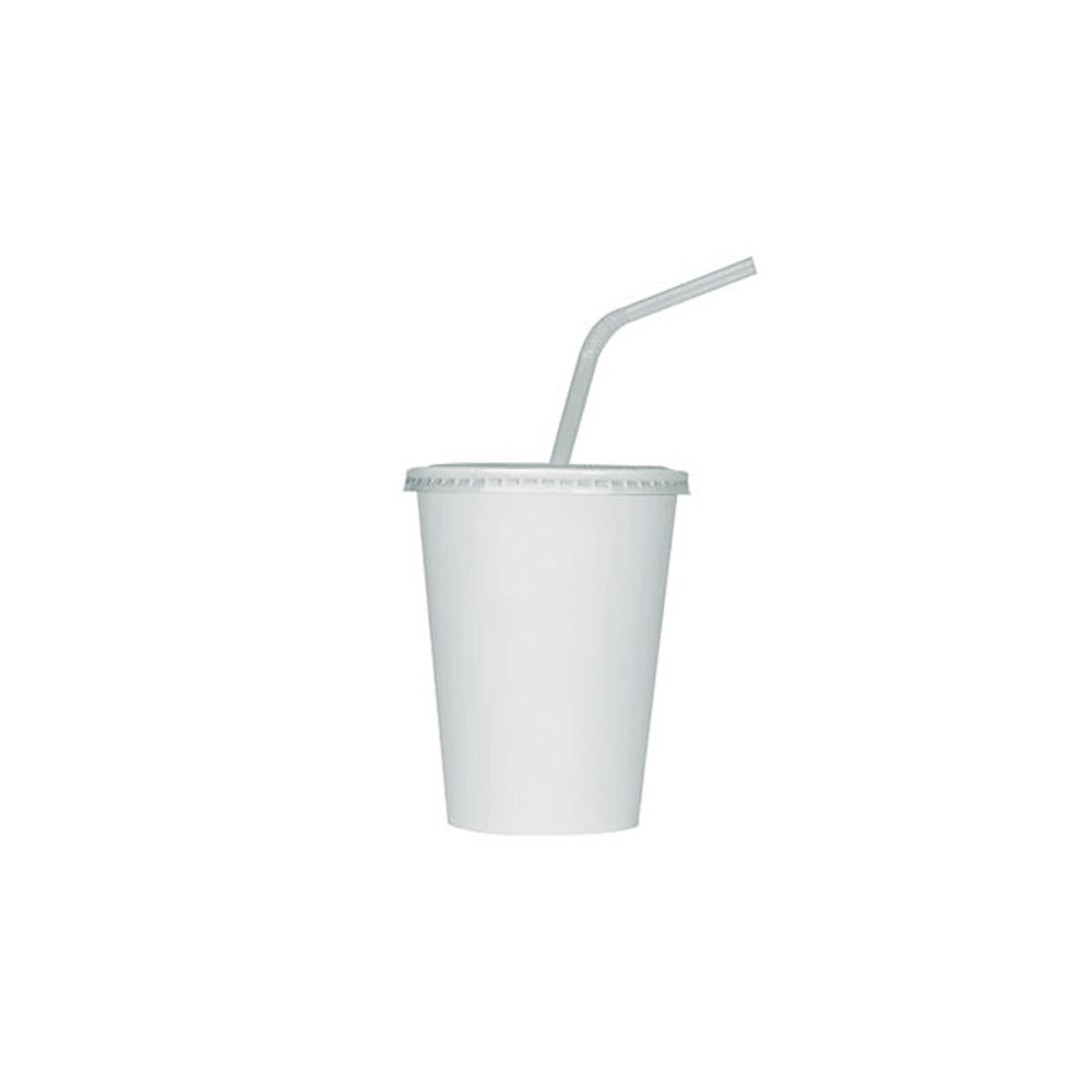Double Poly Paper Cold Cups, 12 oz, White, 1,000/Carton. Picture 3