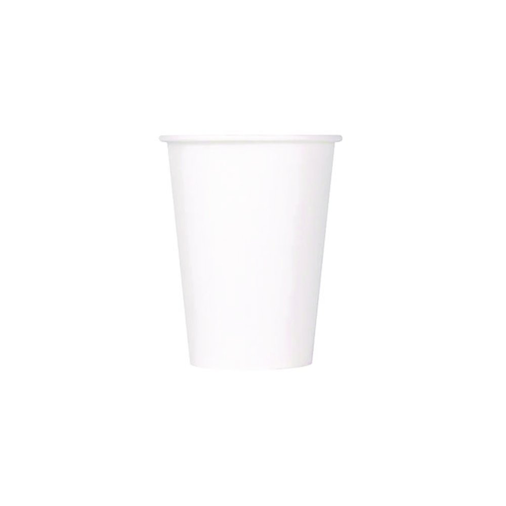 Double Poly Paper Cold Cups, 12 oz, White, 1,000/Carton. Picture 1