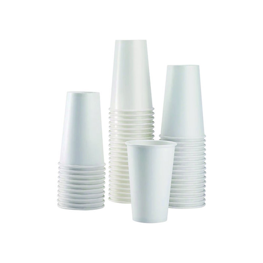 Double Poly Paper Cold Cups, 16 oz, White, 1,000/Carton. Picture 2