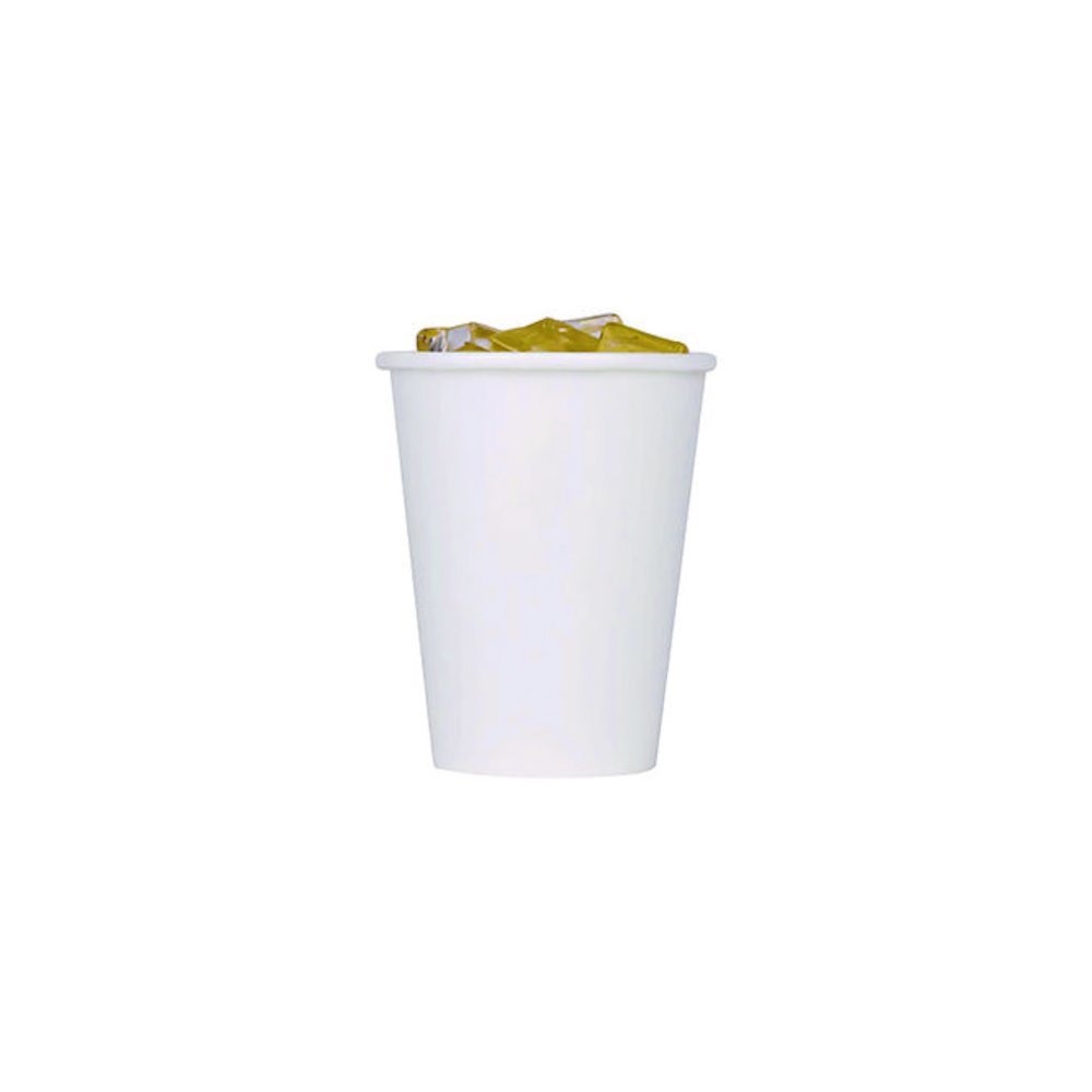 Double Poly Paper Cold Cups, 9 oz, White, 1,000/Carton. Picture 3