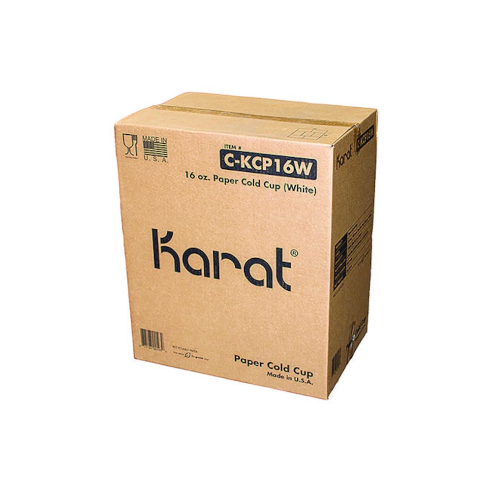 Double Poly Paper Cold Cups, 16 oz, White, 1,000/Carton. Picture 4