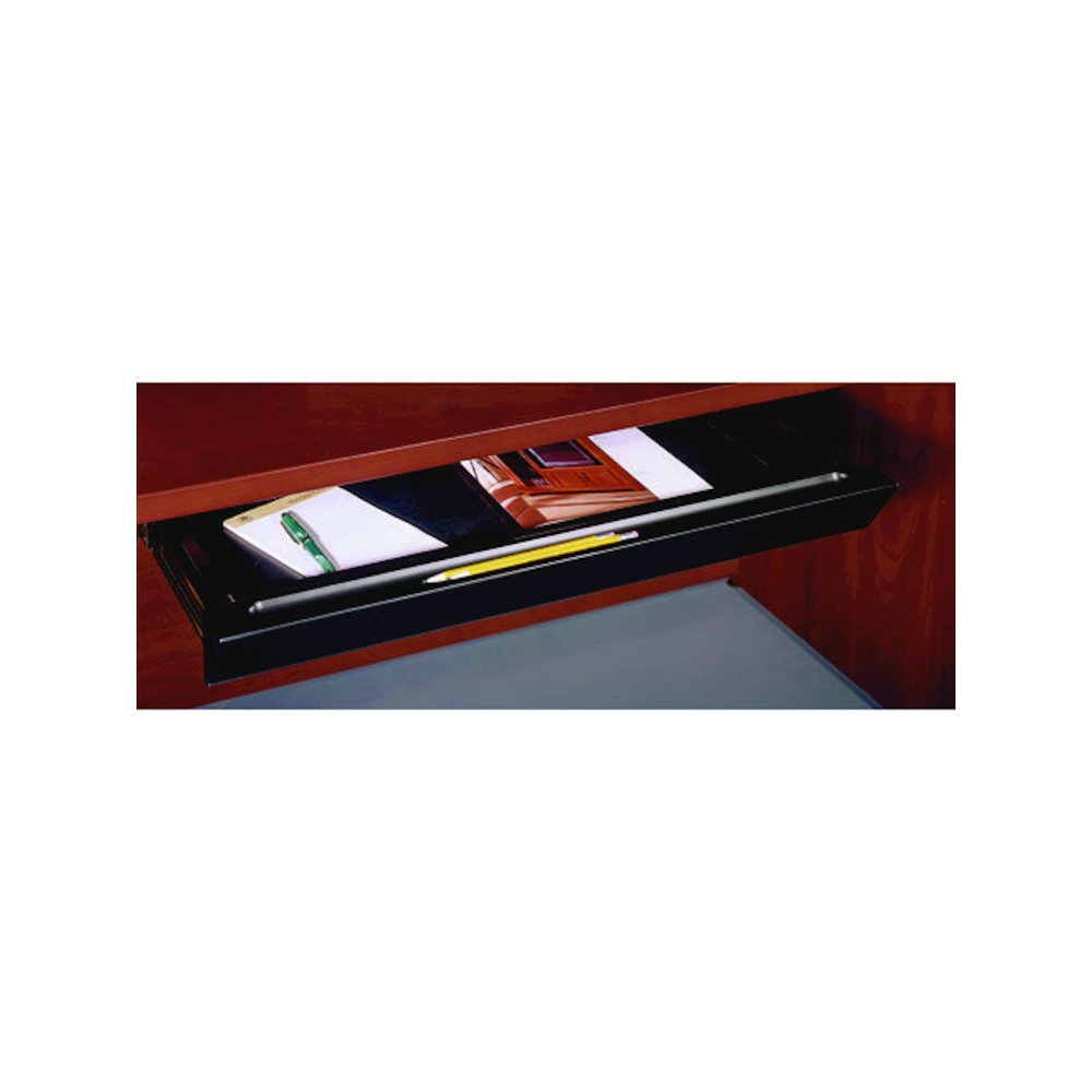 Universal Pencil Drawer Accessory, Metal/Wood, 26.38w x 15.88d x 2.75h, Black. Picture 2
