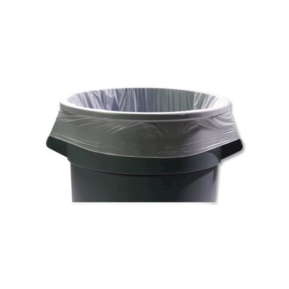 Linear Low Density Can Liners with AccuFit Sizing, 32 gal, 0.9 mil, 33" x 44", Clear, 50 Bags/Box, 6 Boxes/Carton. Picture 6