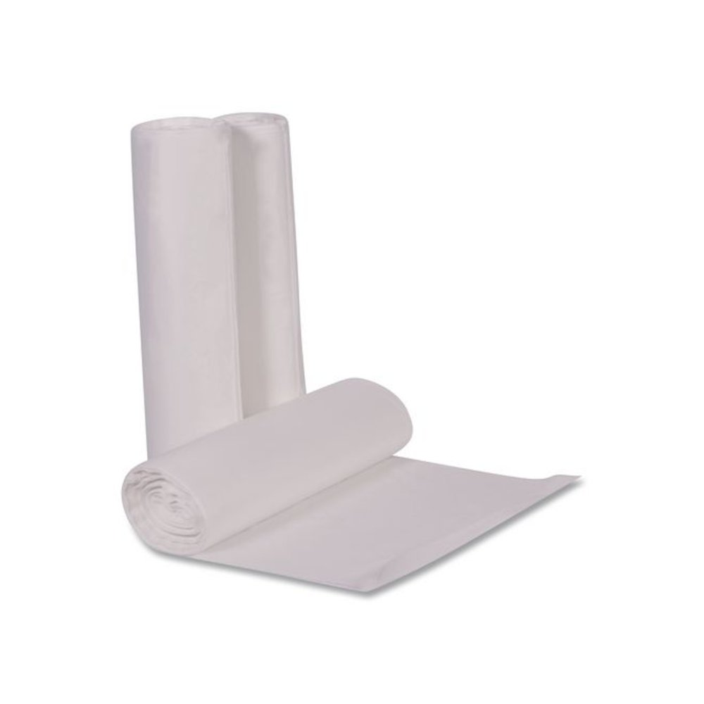Linear Low Density Can Liners with AccuFit Sizing, 32 gal, 0.9 mil, 33" x 44", Clear, 50 Bags/Box, 6 Boxes/Carton. Picture 7