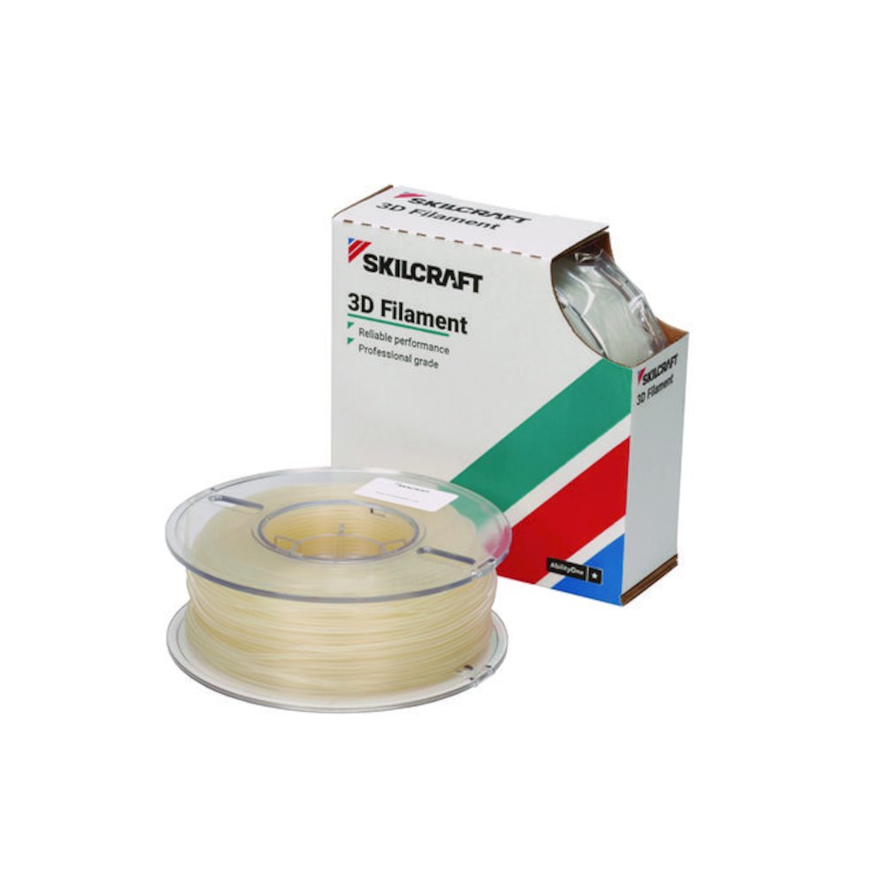 7045017057351, SKILCRAFT 3D Printer Polylactic Acid Filament, 1 kg Spool, 2.85 mm, Natural. Picture 1
