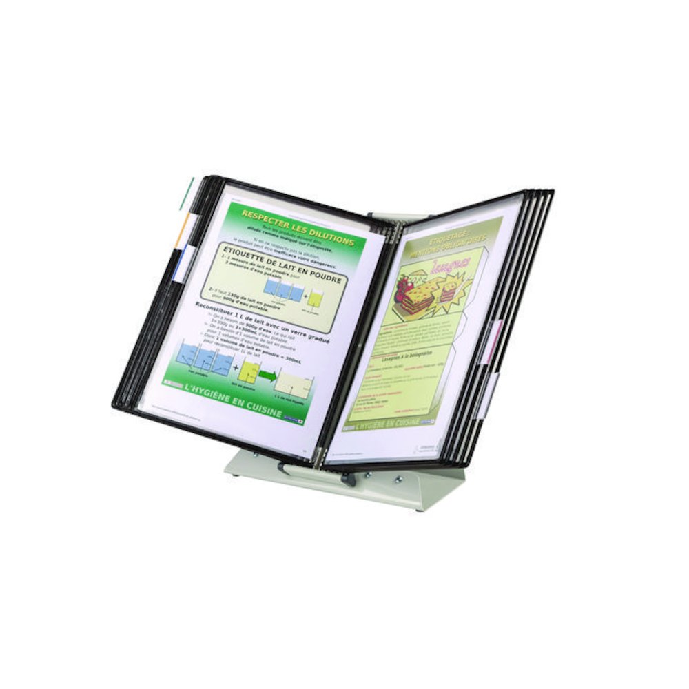 Desktop Reference Starter Set, 10 Antimicrobial Wire-Reinforced Pockets. Picture 1