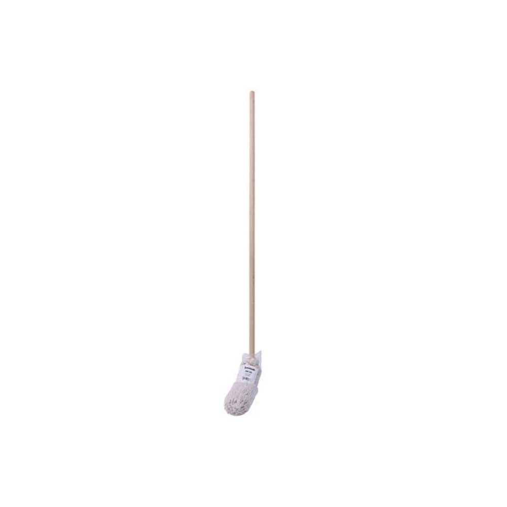 Handle/Deck Mops, #20 White Cotton Head, 54" Natural Wood Handle. Picture 9