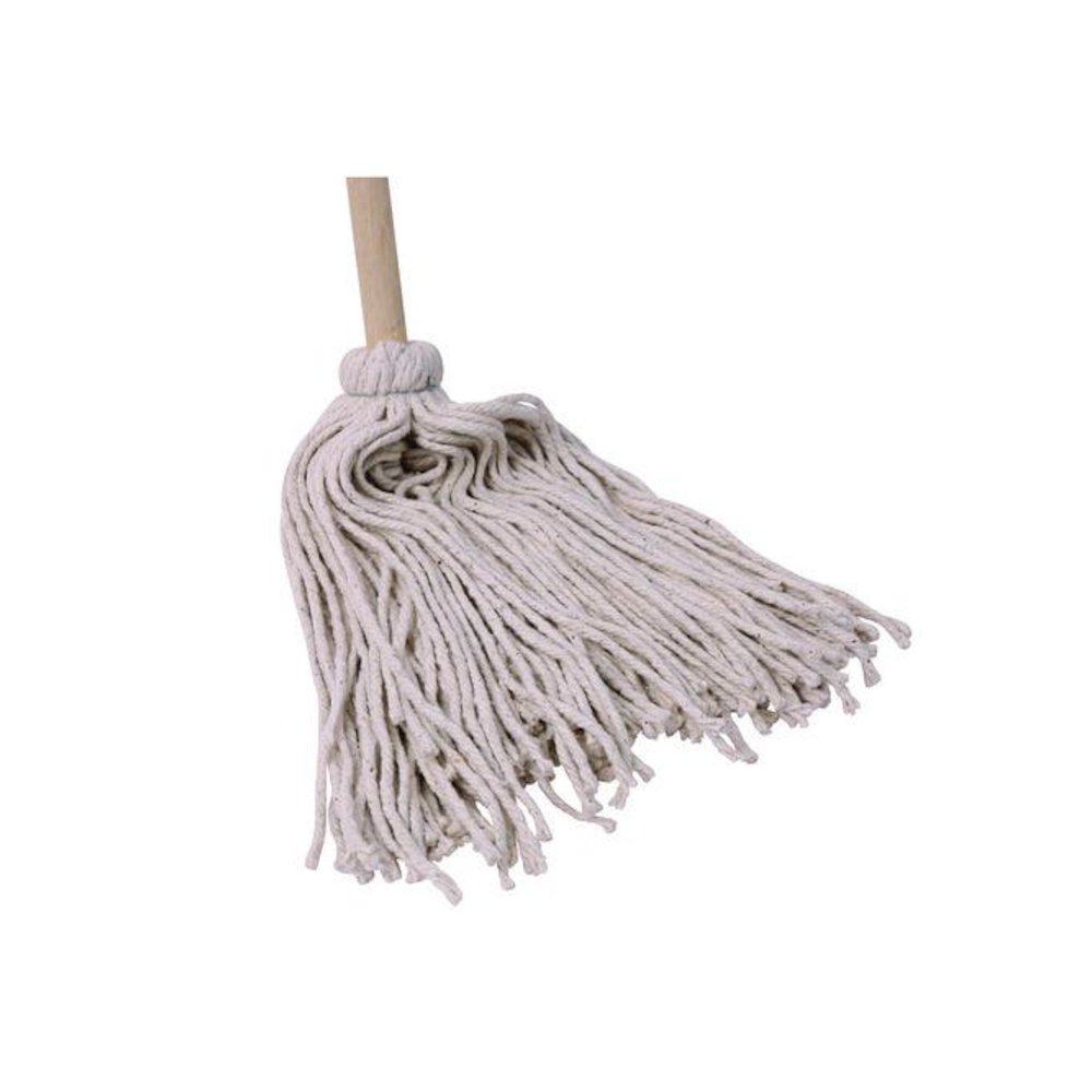 Handle/Deck Mops, #20 White Cotton Head, 54" Natural Wood Handle. Picture 10