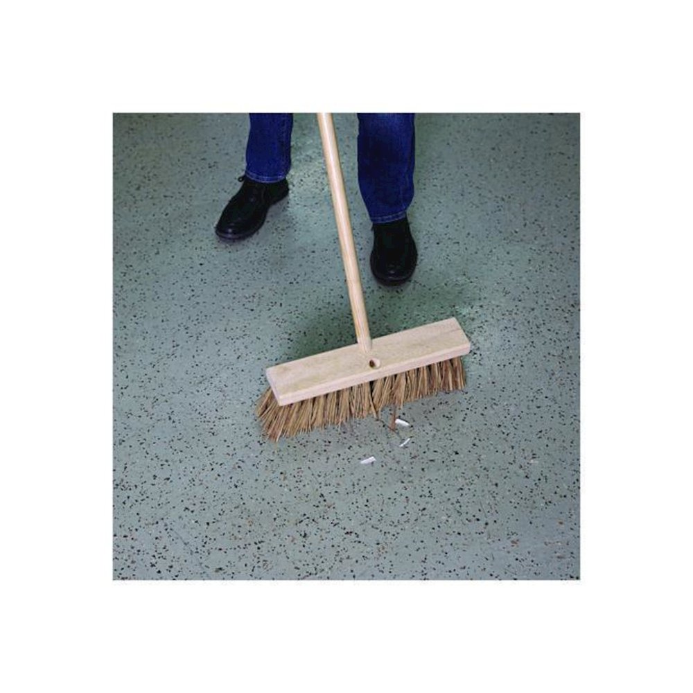 Tapered End Broom Handle, Lacquered Wood, 1.13" dia x 54", Natural. Picture 5