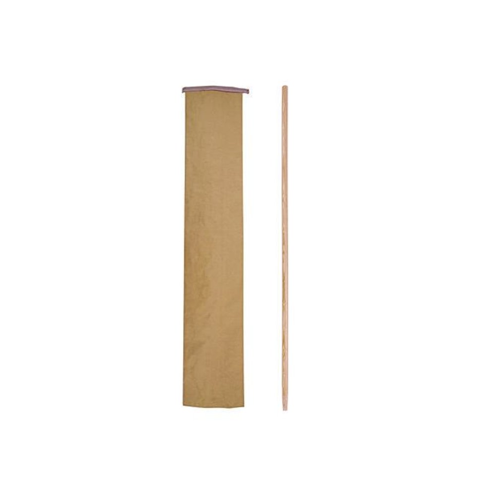 Tapered End Broom Handle, Lacquered Wood, 1.13" dia x 54", Natural. Picture 7