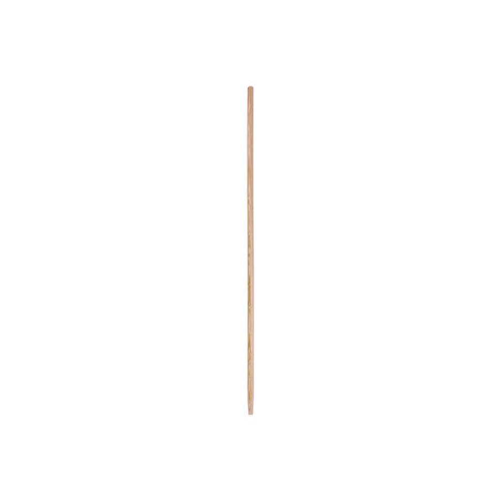 Tapered End Broom Handle, Lacquered Wood, 1.13" dia x 54", Natural. Picture 1