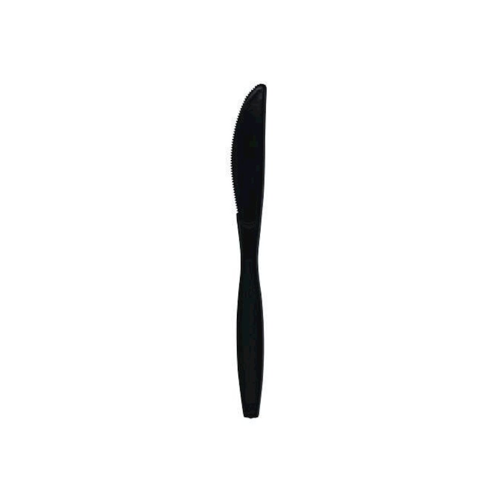 Heavyweight Polypropylene Cutlery, Knife, Plastic, Black, 1,000/Carton. Picture 2