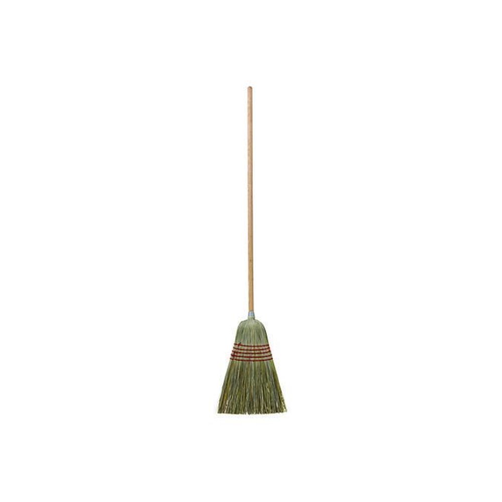 Corn/Fiber Brooms, Corn/Yucca Bristles, 53.5" Overall Length, Natural, 6/Carton. Picture 2