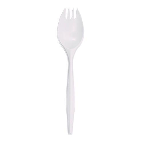 Mediumweight Polypropylene Cutlery, Spork, Plastic, White, 1,000/Carton. Picture 2