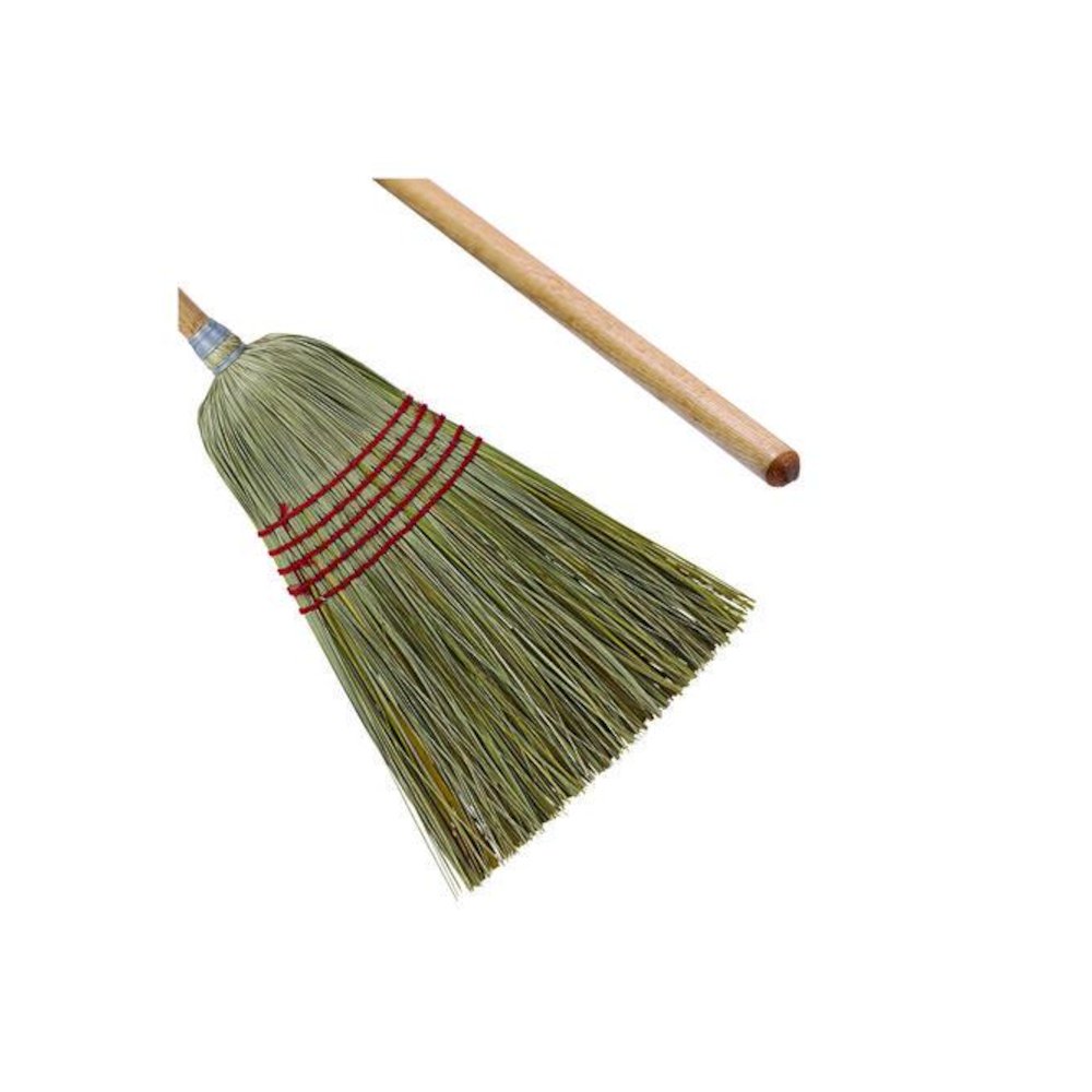 Corn/Fiber Brooms, Corn/Yucca Bristles, 53.5" Overall Length, Natural, 6/Carton. Picture 7