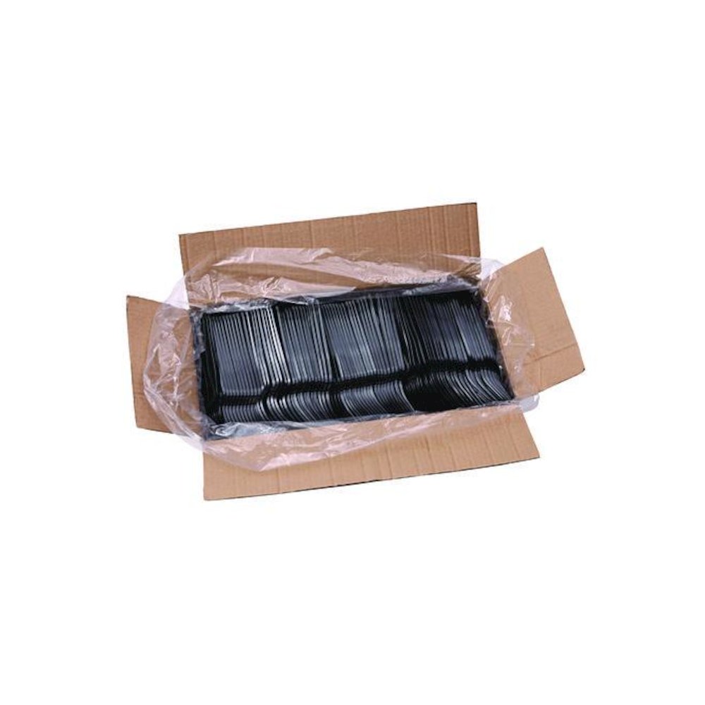 Heavyweight Polystyrene Cutlery, Fork, Plastic, Black, 1,000/Carton. Picture 6