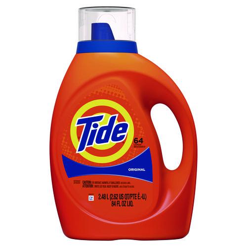 HE Liquid Laundry Detergent, Original Scent, 64 Loads, 84 oz Bottle, 4/Carton. Picture 1