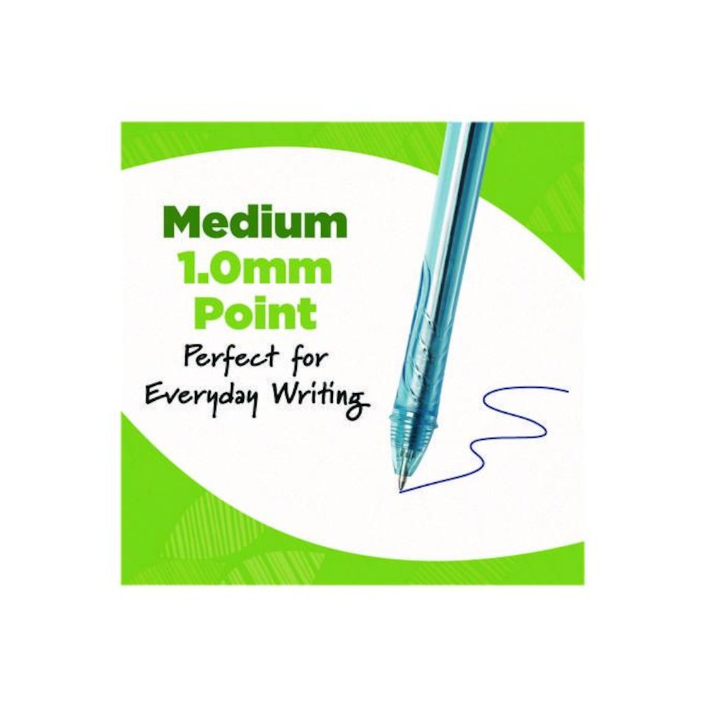 Ecolutions Gel Pen, Retractable, Medium 1 mm, Blue Ink, Blue Barrel, 12/Pack. Picture 2