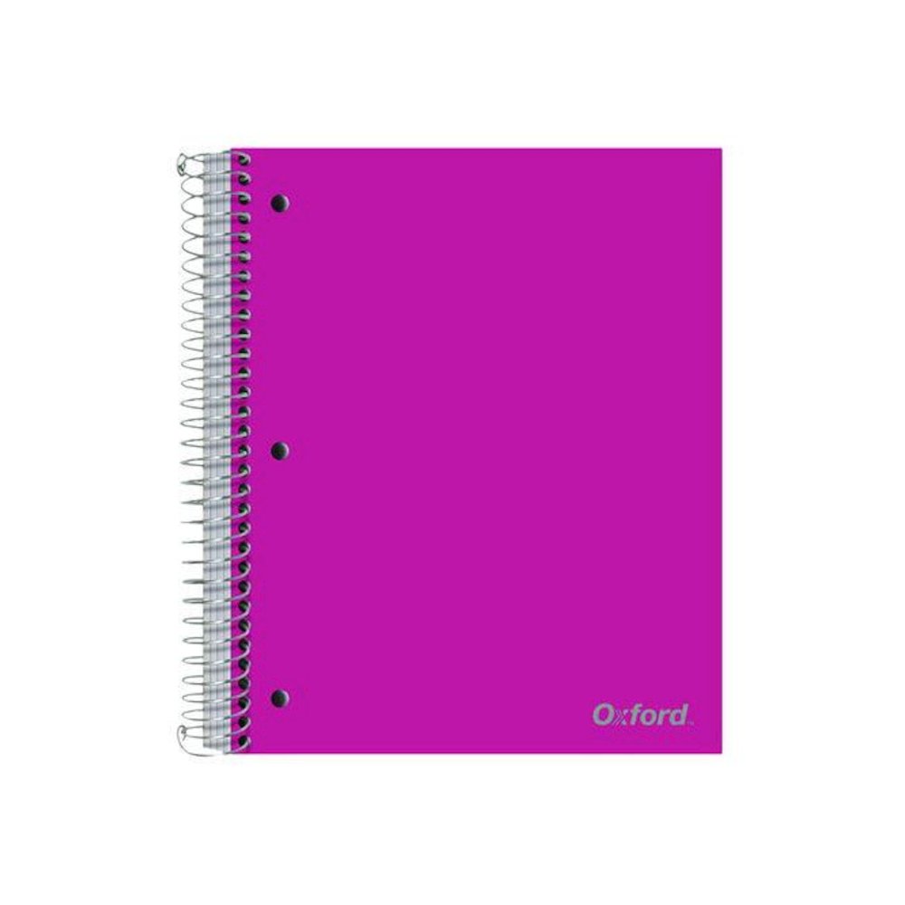Five-Subject Notebook, Medium/College Rule, Randomly Assorted Cover Color, (200) 11 x 9 Sheets. Picture 1