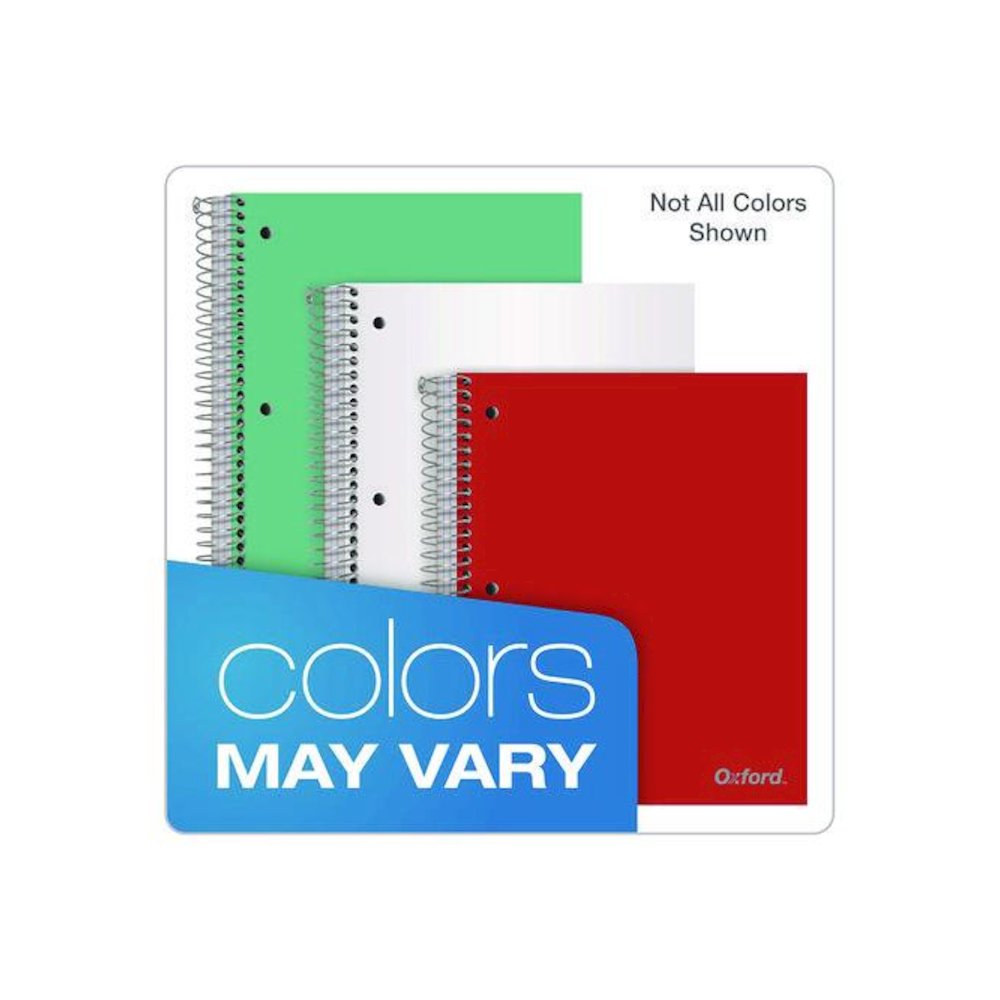 Three-Subject Notebook, Medium/College Rule, Randomly Assorted Cover Color, (150) 11 x 9 Sheets. Picture 2