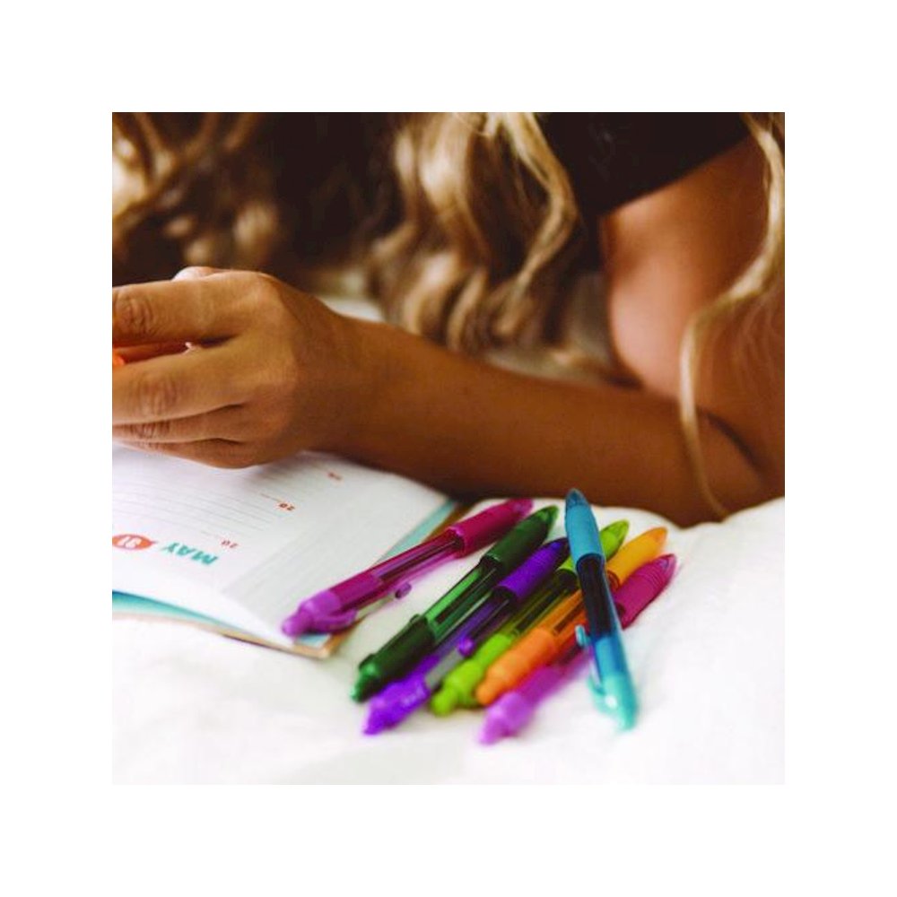 Z-Grip Ballpoint Pen, Retractable, Medium 1 mm, Assorted Artistic Ink and Barrel Colors, 24/Pack. Picture 4