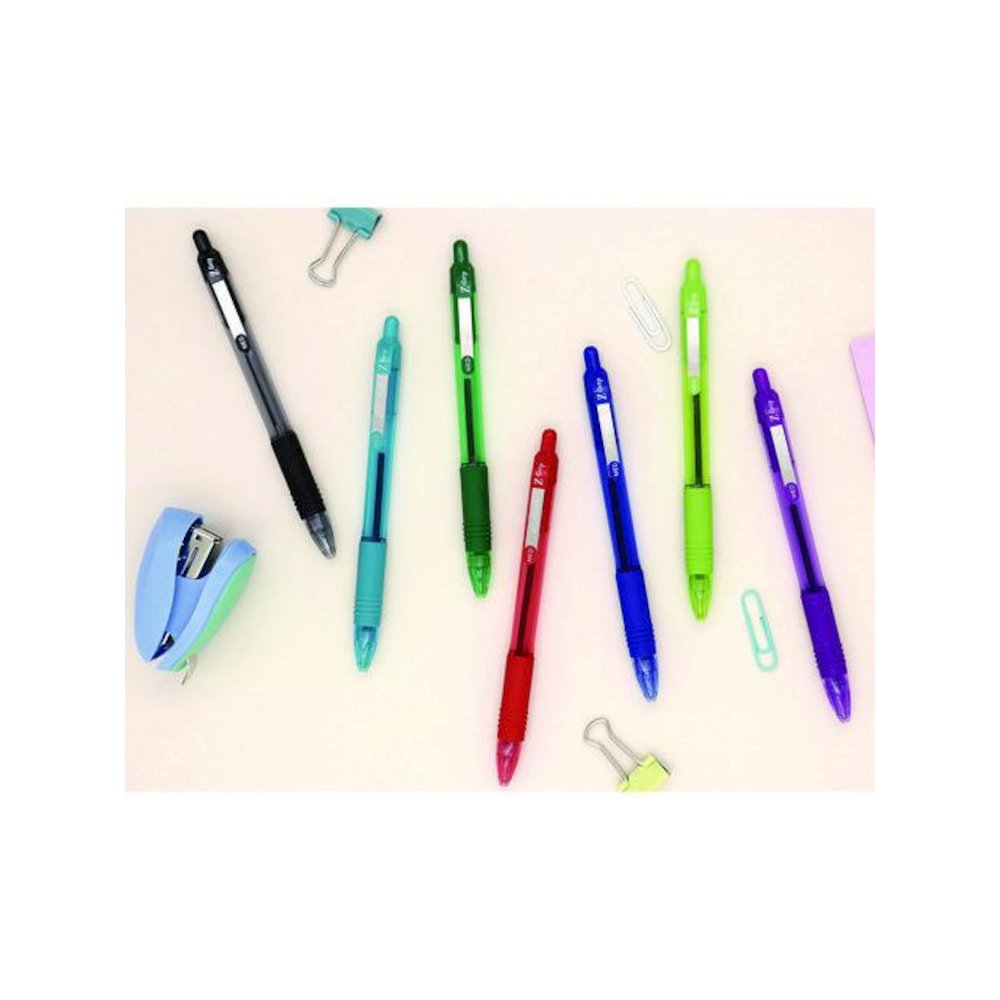 Z-Grip Ballpoint Pen, Retractable, Medium 1 mm, Assorted Artistic Ink and Barrel Colors, 24/Pack. Picture 3