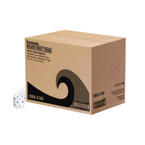 2-Ply Toilet Tissue, Septic Safe, White, 125 ft Roll Length, 500 Sheets/Roll, 96 Rolls/Carton. Picture 7