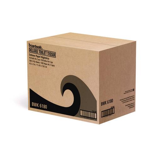 2-Ply Toilet Tissue, Septic Safe, White, 125 ft Roll Length, 500 Sheets/Roll, 96 Rolls/Carton. Picture 8