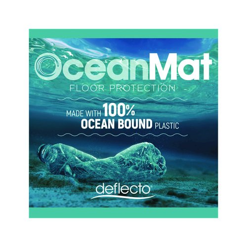 Oceanmat Hard Floor Chair Mat, 45 x 53, Lipped, Clear. Picture 4