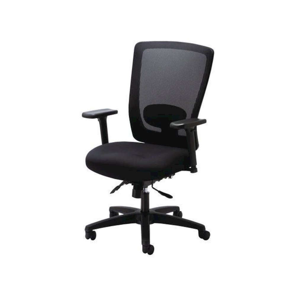 Alera Envy Series Mesh Mid-Back Multifunction Chair, Supports Up to 250 lb, 17" to 21.5" Seat Height, Black. Picture 11