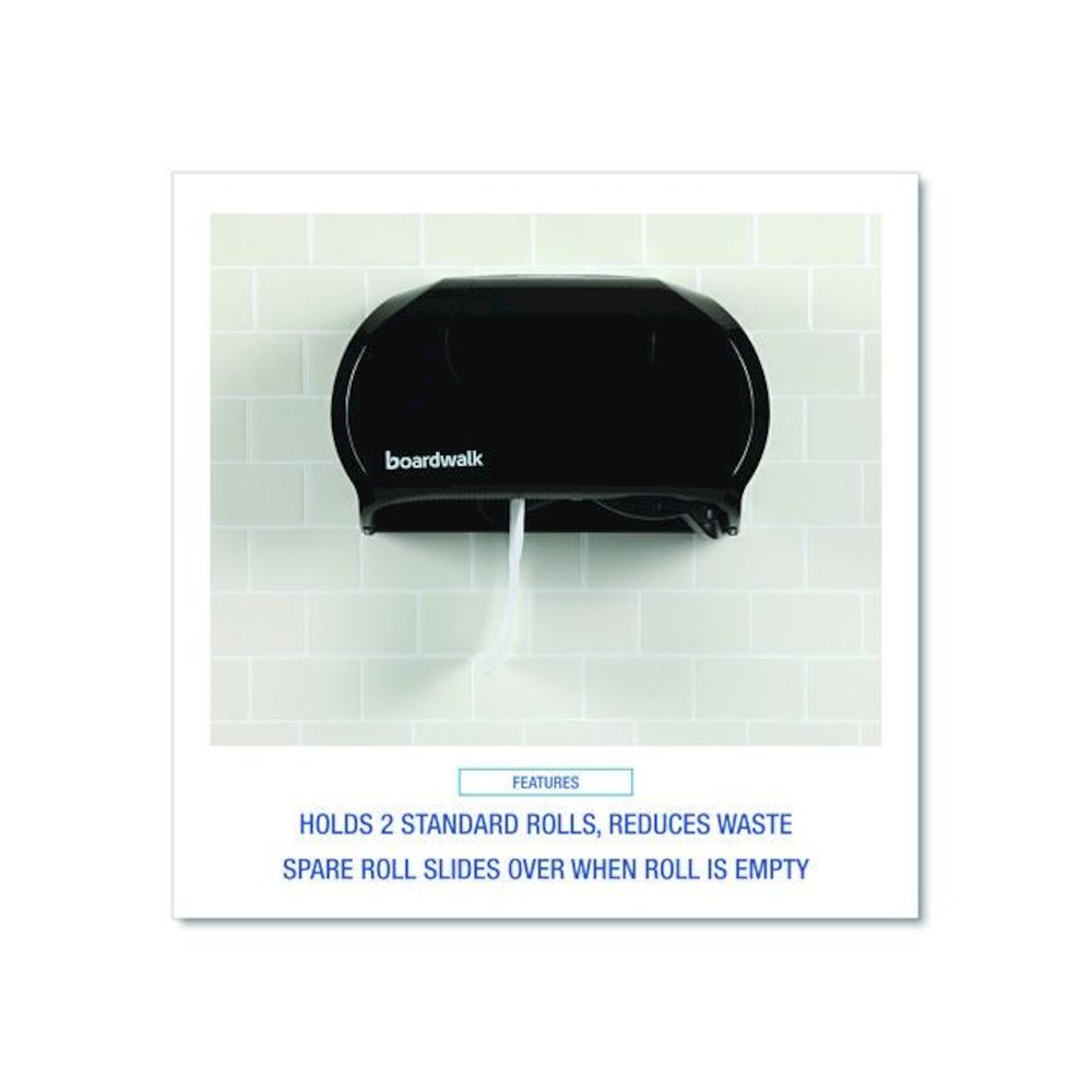Standard Twin Toilet Tissue Dispenser, 13 x 6.75 x 8.75, Black. Picture 5