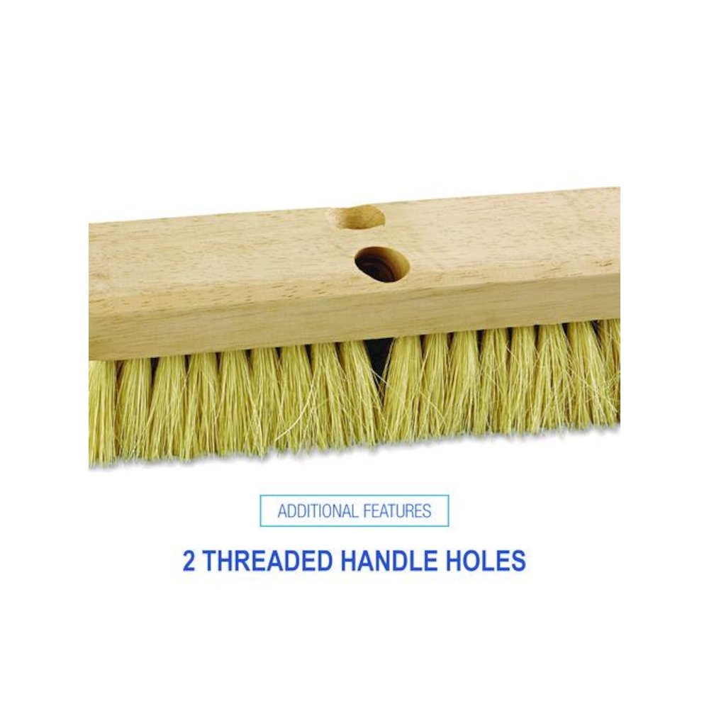 Deck Brush Head, 2" White Tampico Fiber Bristles, 10" Brush. Picture 3