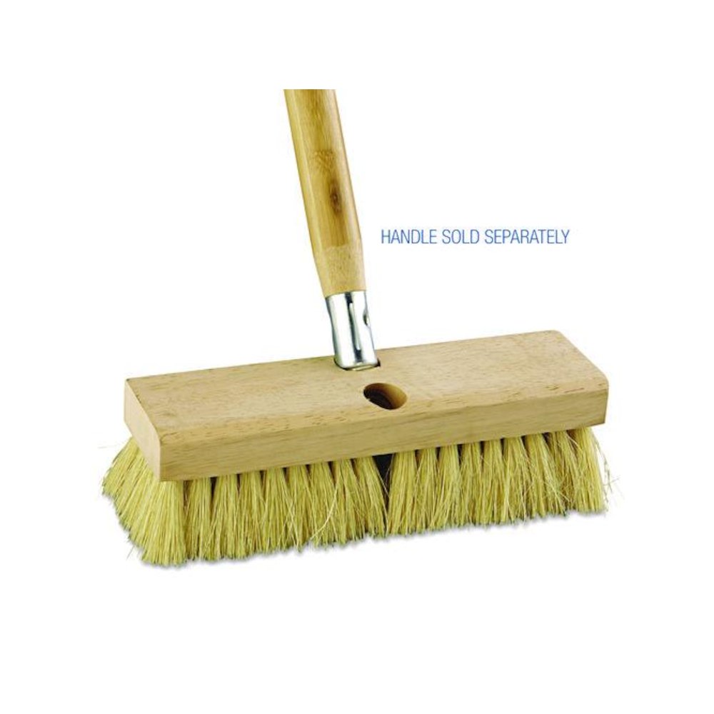 Deck Brush Head, 2" White Tampico Fiber Bristles, 10" Brush. Picture 5