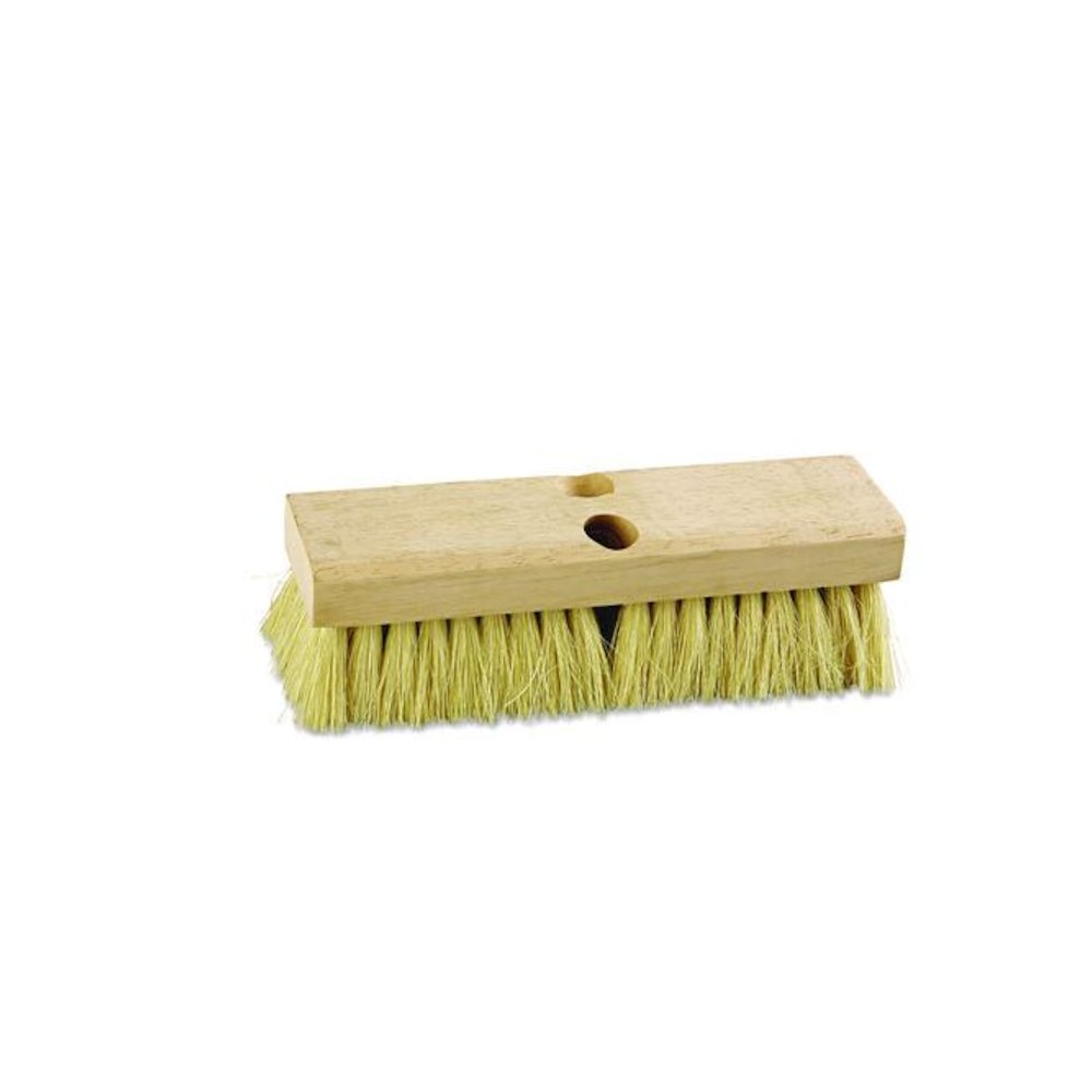 Deck Brush Head, 2" White Tampico Fiber Bristles, 10" Brush. Picture 1