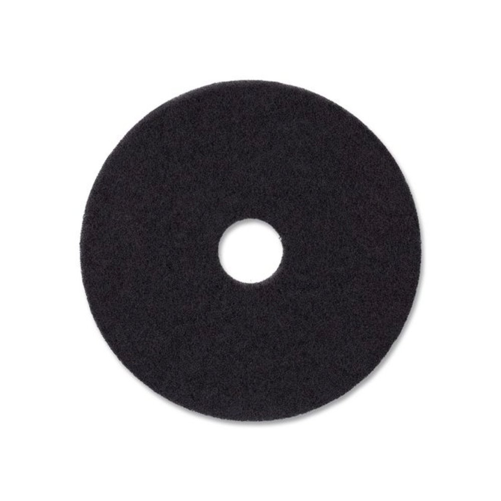 Stripping Floor Pads, 12" Diameter, Black, 5/Carton. Picture 1