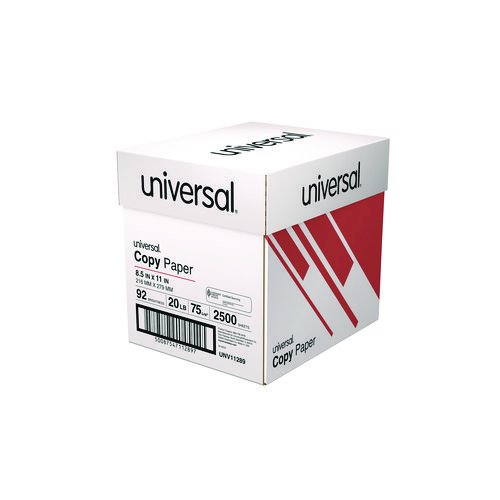 Copy Paper Convenience Carton, 92 Bright, 20 lb Bond Weight, 8.5 x 11, White, 500 Sheets/Ream, 5 Reams/Carton. Picture 3
