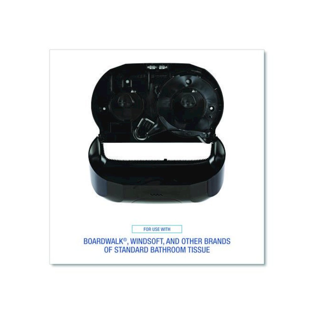 Standard Twin Toilet Tissue Dispenser, 13 x 6.75 x 8.75, Black. Picture 4