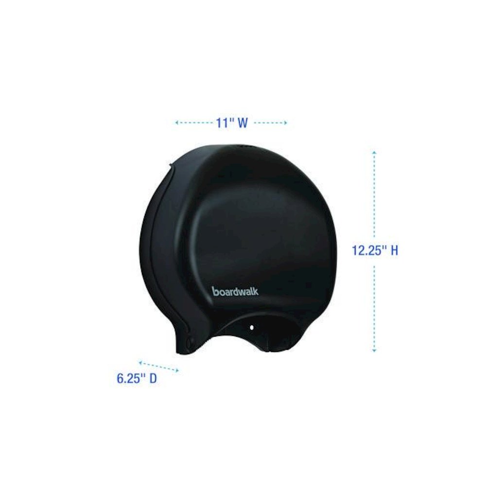 Single Jumbo Toilet Tissue Dispenser, 11 x 6.25 x 12.25, Black. Picture 4