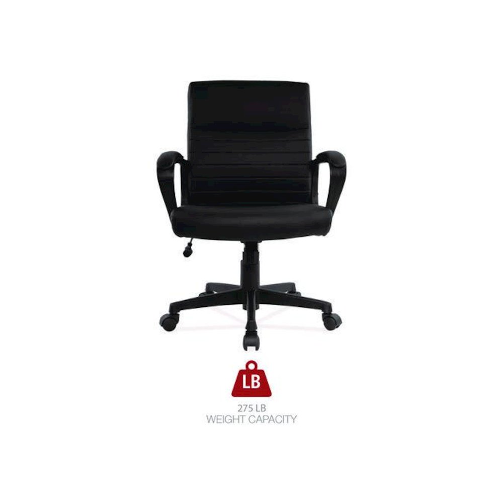 Alera Breich Series Manager Chair, Supports Up to 275 lbs, 16.73" to 20.39" Seat Height, Black Seat/Back, Black Base. Picture 8