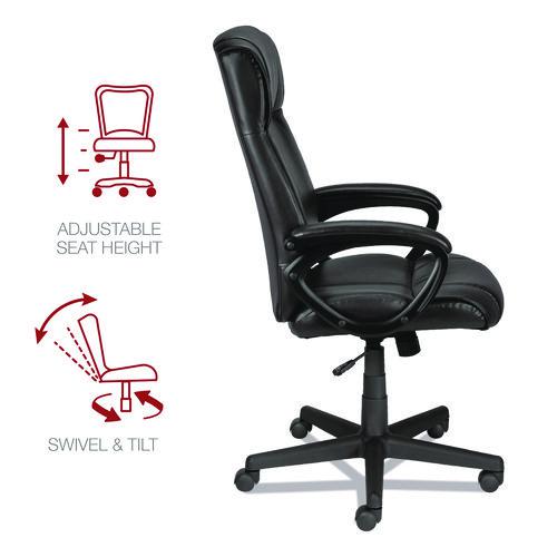 Alera Dalibor Series Manager Chair, Supports Up to 250 lb, 17.5" to 21.3" Seat Height, Black Seat/Back, Black Base. Picture 6