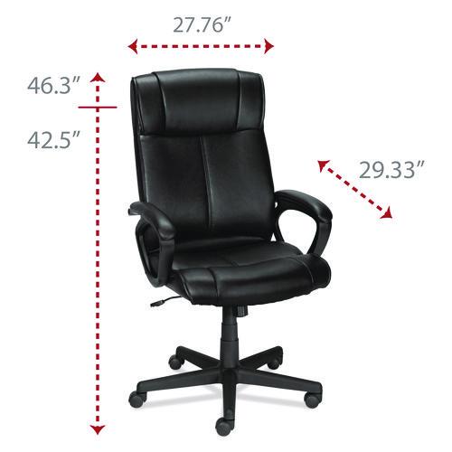 Alera Dalibor Series Manager Chair, Supports Up to 250 lb, 17.5" to 21.3" Seat Height, Black Seat/Back, Black Base. Picture 7
