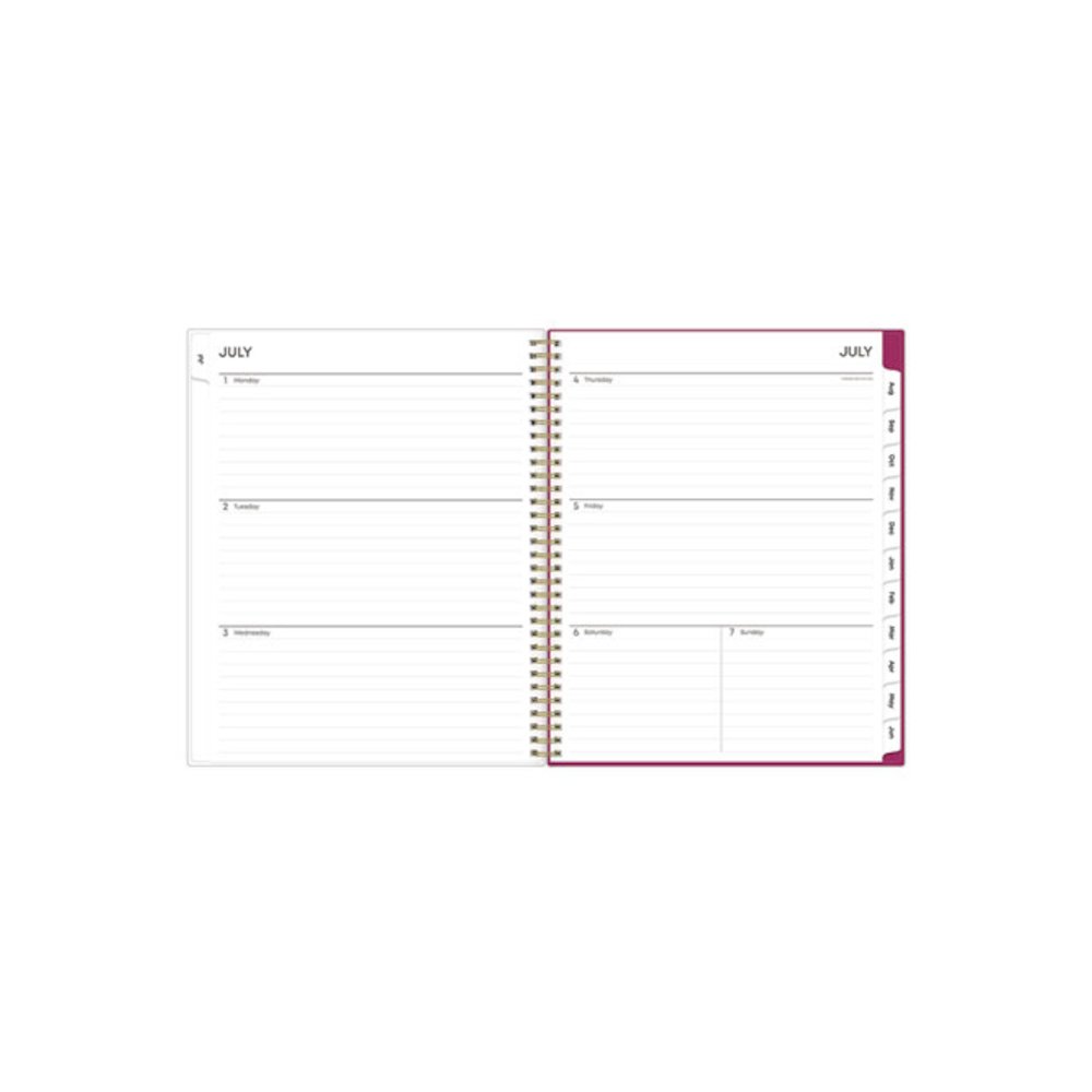 Mahalo Academic Year Create-Your-Own Cover Weekly/Monthly Planner, Floral Artwork, 11 x 8.5, 12-Month (July-June): 2025-2026. Picture 3