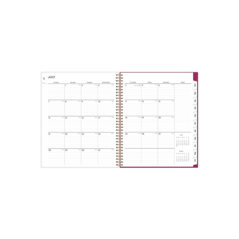 Mahalo Academic Year Create-Your-Own Cover Weekly/Monthly Planner, Floral Artwork, 11 x 8.5, 12-Month (July-June): 2025-2026. Picture 4