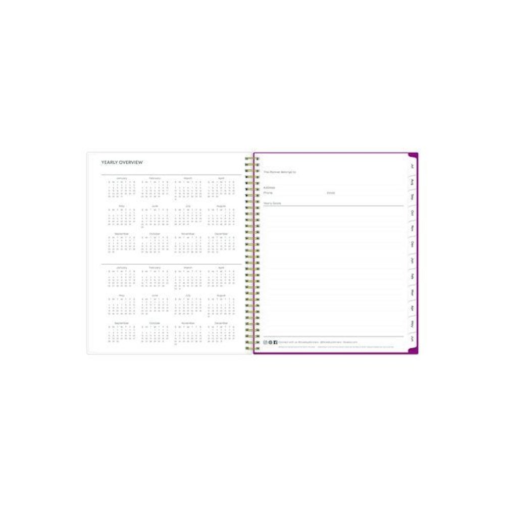 Mahalo Academic Year Create-Your-Own Cover Weekly/Monthly Planner, Floral Artwork, 11 x 8.5, 12-Month (July-June): 2025-2026. Picture 5