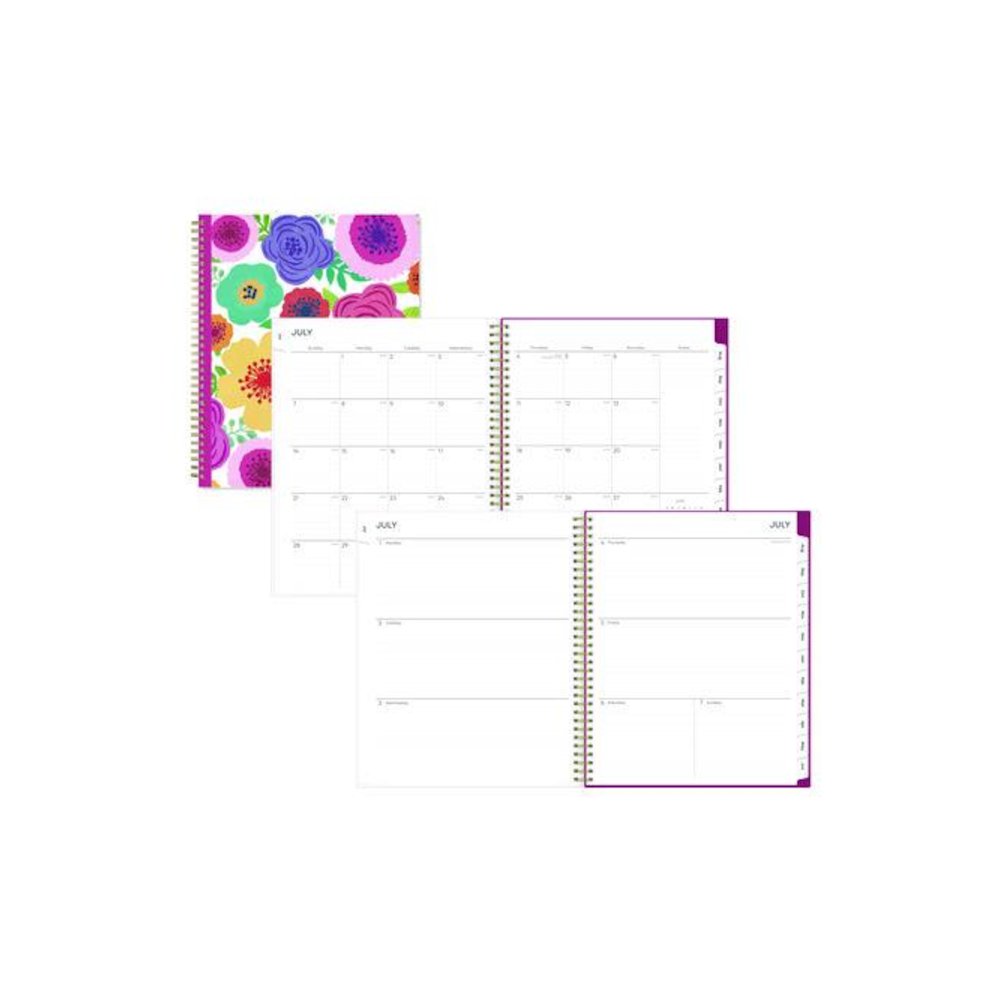 Mahalo Academic Year Create-Your-Own Cover Weekly/Monthly Planner, Floral Artwork, 11 x 8.5, 12-Month (July-June): 2025-2026. Picture 1