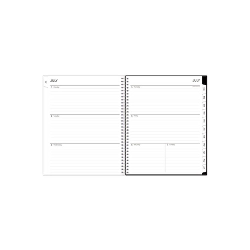 Analeis Create-Your-Own Cover Weekly/Monthly Planner, Floral, 11 x 8.5, White/Black/Coral, 12-Month (July to June): 2025-2026. Picture 3