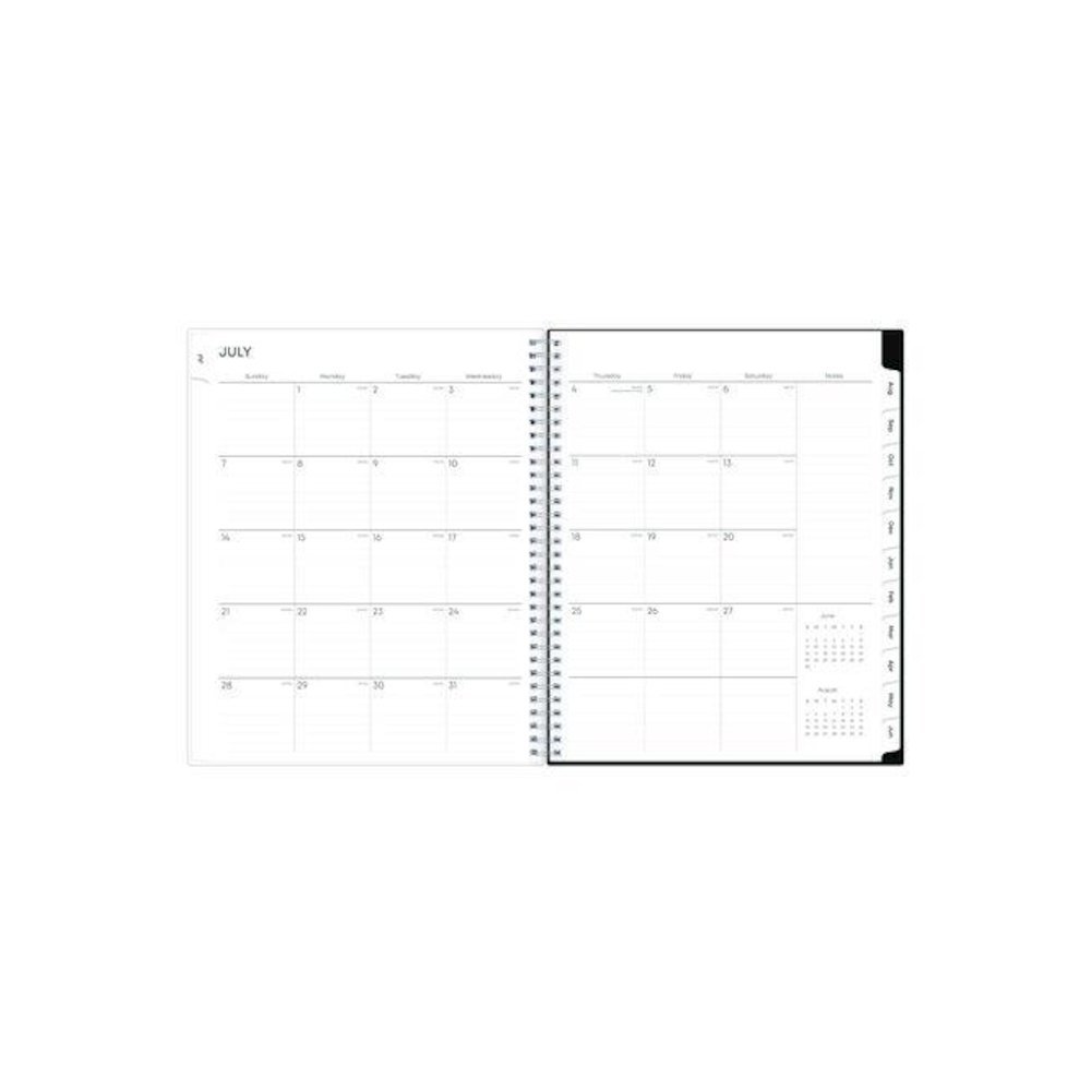Analeis Create-Your-Own Cover Weekly/Monthly Planner, Floral, 11 x 8.5, White/Black/Coral, 12-Month (July to June): 2025-2026. Picture 4