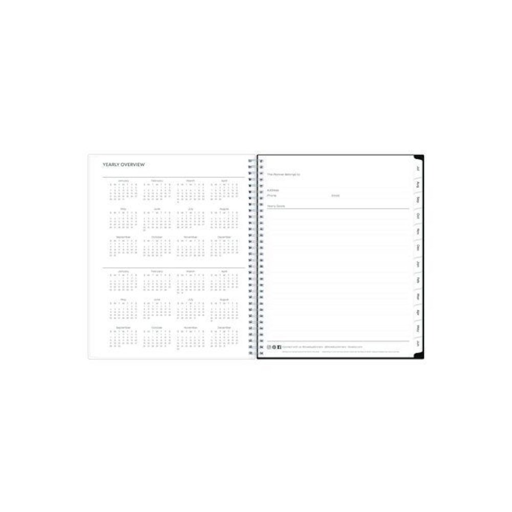 Analeis Create-Your-Own Cover Weekly/Monthly Planner, Floral, 11 x 8.5, White/Black/Coral, 12-Month (July to June): 2025-2026. Picture 5