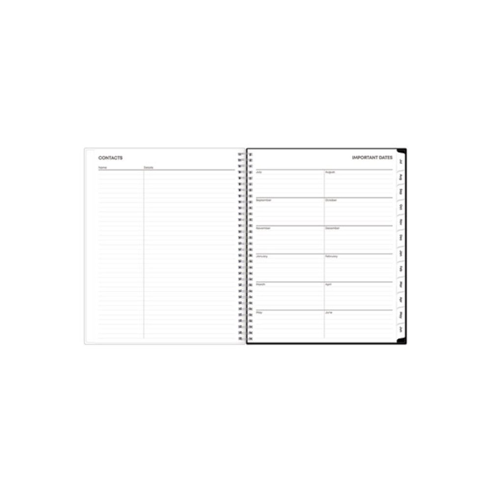 Analeis Create-Your-Own Cover Weekly/Monthly Planner, Floral, 11 x 8.5, White/Black/Coral, 12-Month (July to June): 2025-2026. Picture 6